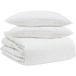 Blanc Plume De Canard Ensemble De Couette Avec Oreiller 3 Pcs