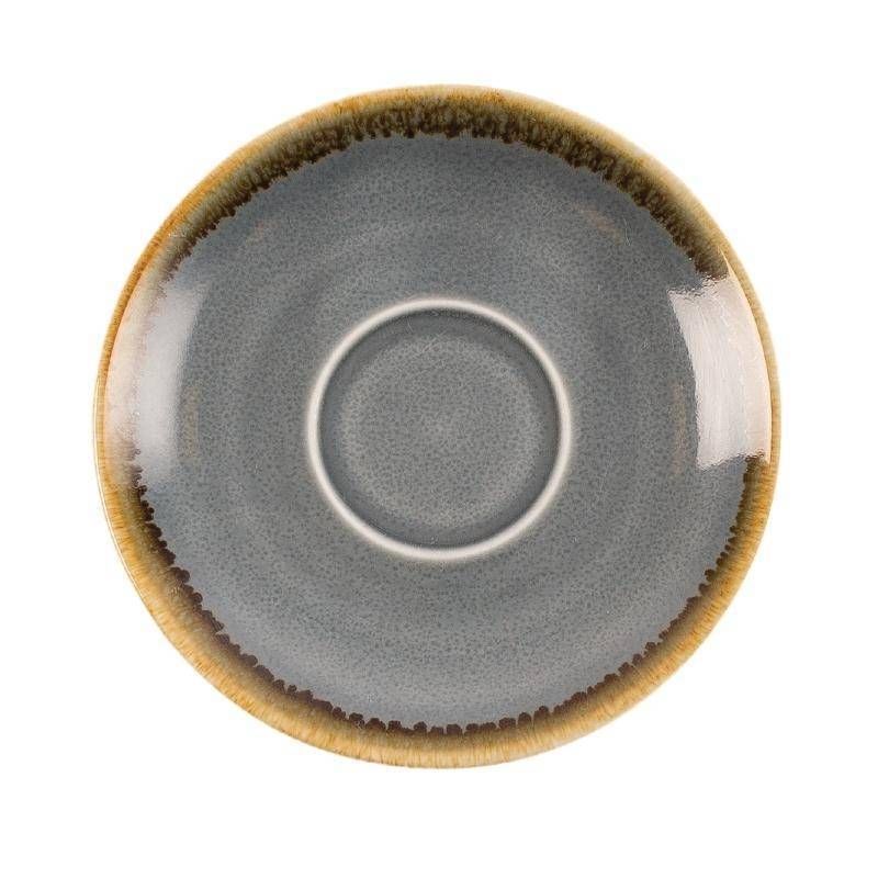 Olympia Blauwe porselein espressoschotels 11,5 cm - 6 stuks