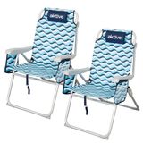 AKTIVE Aruba 62416 strandstoel, opvouwbaar, XL, blauw
