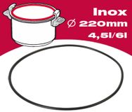 SEB 790141 Afdichtring voor Snelkookpan Zwart Silicone 220 mm