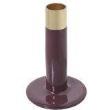 Alexandra House Living Theelichthouder violet goud metaal 7 x 12 x 7 cm geëmailleerd metaal
