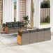 Maison Exclusive - Ensemble de jardin, 8 pièces, avec coussins, gris, en polyrotin