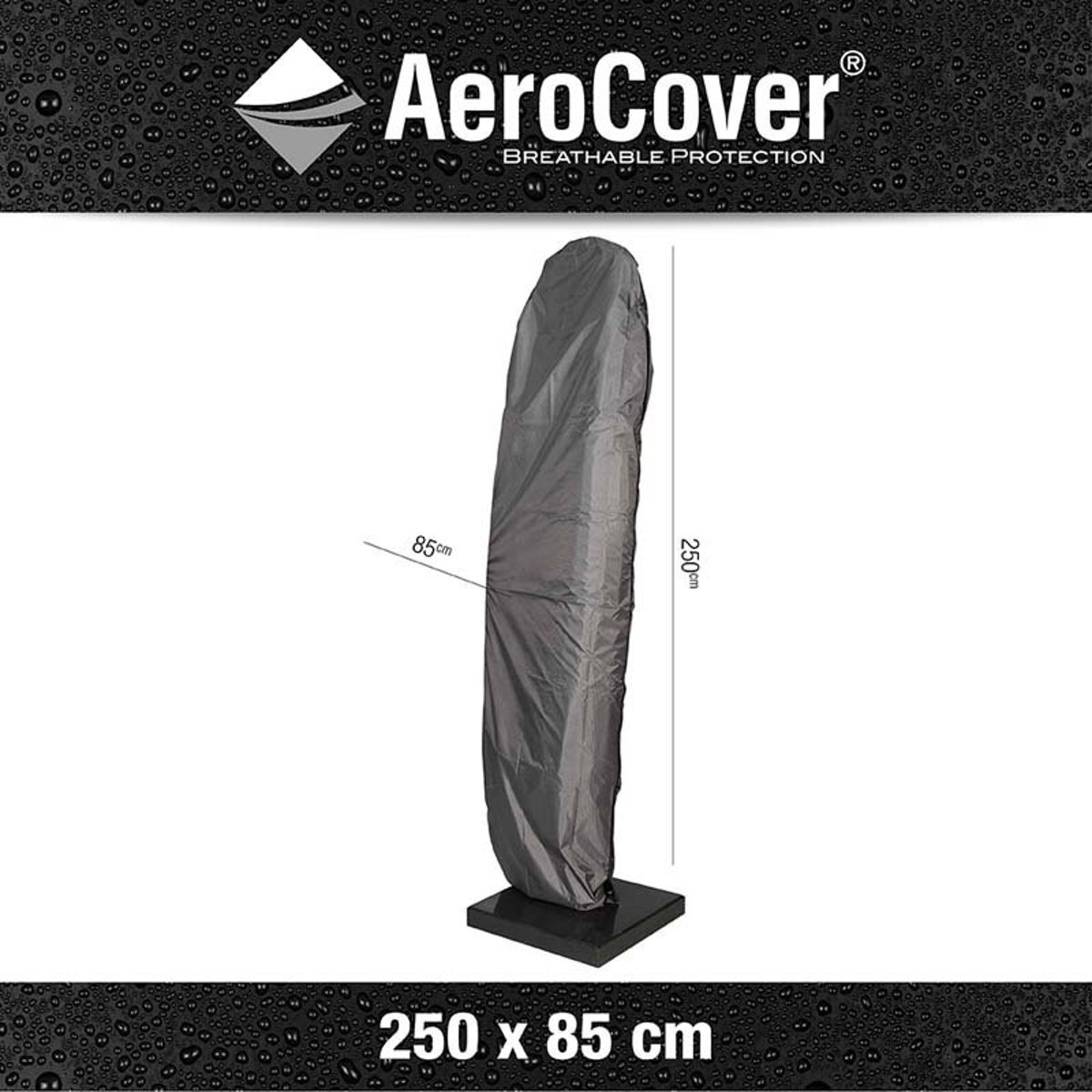 AeroCover zweefparasolhoes h250x85 - antraciet