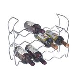 Metaltex 77270 wijnbar, stapelbaar, metaal, grijs, 44 x 15 x 34 cm