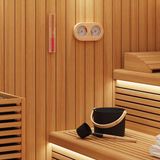 vidaXL Sauna Accessoire Set 4 stuks Zwart Aluminium en Massief Pijnhout