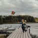 Allesto Vlieger Matras Vlieger Regenboogzakvlieger Kleurrijke makkelijke vlieger met lange staart Volwassenen Kinderen Kite kleur