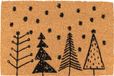 House of Seasons Paillasson de Noël - 60x40cm - Marron avec Sapins de Noël et Étoiles