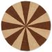 Ferm Living Tapis touffeté à la main Arch Ø130 cm Dark brick-Off white