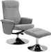 Homcom Fauteuil inclinable avec repose-pieds - Tissu polyester - Gris
