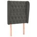 VidaXL Hoofdbord met randen 83x23x118/128 cm fluweel donkergrijs