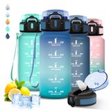 Grsta Waterfles Voor Kinderen, 500 Ml, 0.5 L, Drinkfles Met Rietje, Motiverende Slogan, Lekvrije, Draagbaar, Fles Voor School, Kamperen