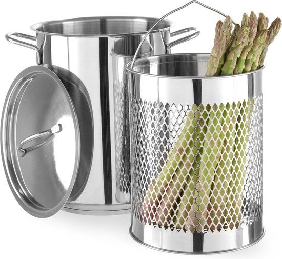 Hendi Asperge Pan Set - 3 Delig - 5,5 Liter - Ø16x(H)28cm