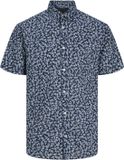 Jack & Jones Premium Overhemd Regular Fit Katoen/Linnen Gebloemd Korte Mouw Night Sky M