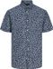 Jack & Jones Premium Overhemd Regular Fit Katoen/Linnen Gebloemd Korte Mouw Night Sky M