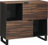 vidaXL Dressoir, Walnotenhout, 80 x 33 x 75 cm