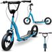 HyperMotion RUBY 12.2 Trottinette pour enfants avec pneus gonflables 12 pouces – Réglable – Bleu