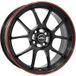 INTER ACTION PHOENIX noir brillant ligne rouge 6.5Jx15 4x100 ET37