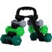 Pangivo Kit d'haltères de musculation avec support de rangement 6 pièces 12kg 2x1kg 2x2kg 2x3kg gris