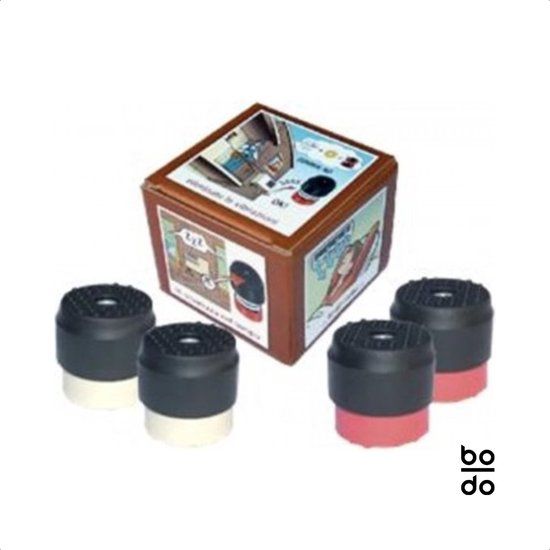 Soleco Airco Vibratiekit trillingsdempers voor airco buitenunits 70-120 KG - Rood/Wit