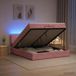 Prolenta Maison Exclusive - Lit Ottoman avec matelas et éclairage LED rose, dimensions 200 x 200 cm, revêtement en velours