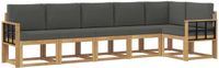 vidaXL Buiten bankenset 6 st Wit en antracietkleurig Polyester
