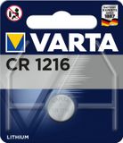 Varta CR1216 Lithium Knoopcel Batterij - 27 mAh - 3V - 1 Stuk