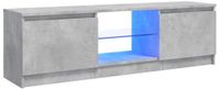 vidaXL Tv-meubel met LED-verlichting 120x30x36 cm betongrijs