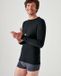 Damart - Thermolactyl T-shirt met lange mouwen, geborstelde fleece - Heren - Zwart - L