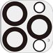 Muvit Krasbestendig Tempered Glass Camera Cover Geschikt voor Apple iPhone 13 Pro, Doorzichtig zwart