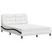 VidaXL Lit avec matelas "Hvar", blanc et noir, 120x200 cm, similicuir