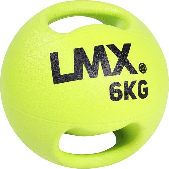 LMX Double handle medicine ball l 6 kg - geel