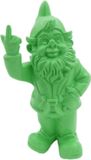 Stoobz kabouter fuck you groen - kabouter met middelvinger - 20 cm groot - kabouter FY - tuinkabouter - stoute kabouter