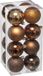 Atmosphera Kerstballen - 24 stuks - Brons - Kunststof - 7 cm