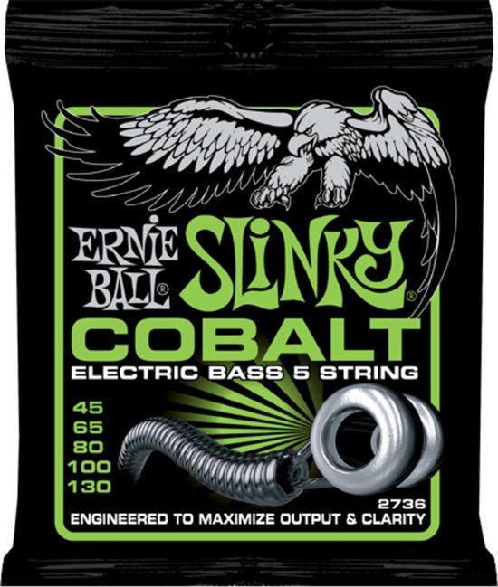 Ernie Ball 2736 Cobalt 5 String Regular Slinky - Bass Strings