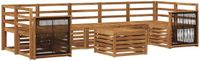 vidaXL - Bank loungeset - 7 zitplekken - Naturel - Massief Acacia Hout