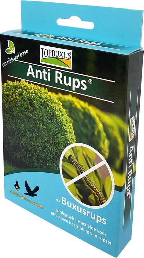 TOPBUXUS Anti Rups - Tegen Buxusrups/Buxusmot - 15 gram voor 200m2 Buxus