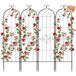 VEVOR Klimrek, 152x40,5 cm, 4-Delige Set, metalen Klimrek met Poedercoating en Vergrendelingsmechanisme, Klimsteun, Tuinrek, Plantensteun voor Bloemen, Groenten en Rozen