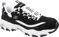 Skechers D Lites 52675-BKW Homme Noir Cuir Caoutchouc Baskets basses Taille 42.5