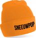 Bellatio Decorations Sneeuwpop wintermuts - Unisex - One Size - Oranje - Polyester