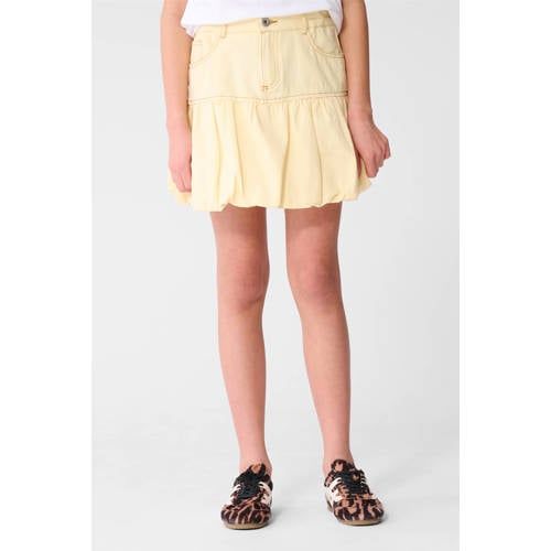 Shoeby denim ballonrok lichtgeel