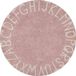 Lorena Canals Vloerkleed kinderkamer Round ABC Vintage Nude-Natural