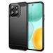 Honor Coque Honor X6c en TPU Brossé - Fibre de Carbone - Noire