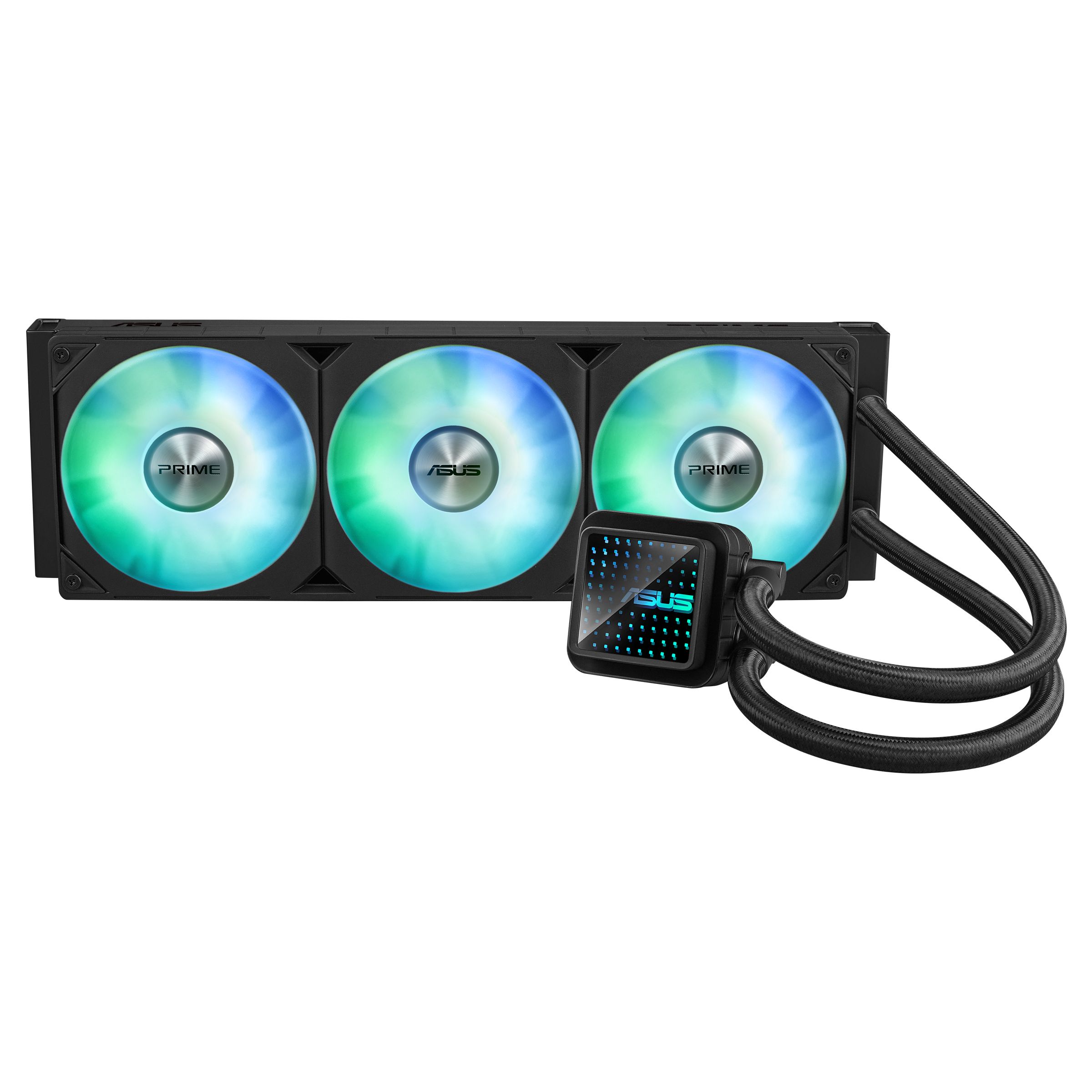 Asus PRIME LC 360 ARGB - Vloeistof-koelsysteem processor afmeting radiator 360mm - voor Intel LGA 1700, 1200, 115x - AMD AM5, AM4 - 3 x PRIME LC 36025 Integrated Fan - Aura Sync - aluminium - zwart