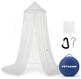 TRVLMORE Klamboe 2 Personnes - Moustiquaire - Moustiquaire avec Cordon de Suspension - Moustiquaire de Voyage XXL - Housse de Rangement Incluse - Blanc