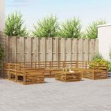 vidaXL Naturel Massief Acacia Hout Hoek loungeset 2-zits