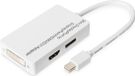 Digitus DB-340509-002-W video kabel adapter 0,2 m Mini DisplayPort DVI-D Wit