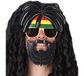 Atosa Jamaicaanse bril met raster en baard, meerkleurig
