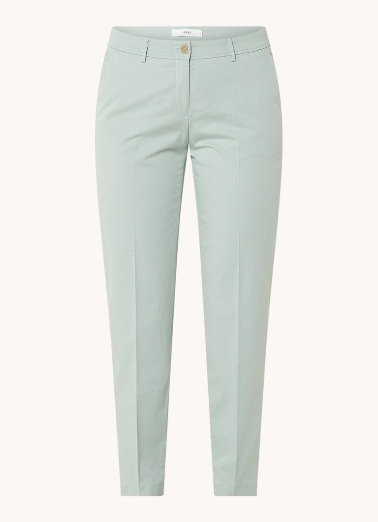 BRAX Maron Slim Fit Cropped Chino Trousers with Pockets