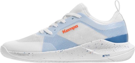 Kempa KOURTFLY Heren Handbalschoenen - Wit/Blauw - Maat 44
