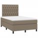 VidaXL Boxspringbed met matras, taupe, 120x190 cm, met stoffen bekleding